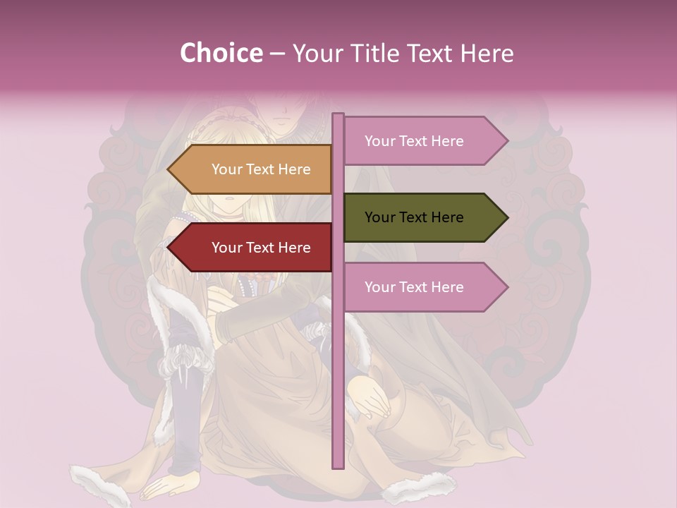 A Couple Of Anime Characters Sitting Next To Each Other PowerPoint Template