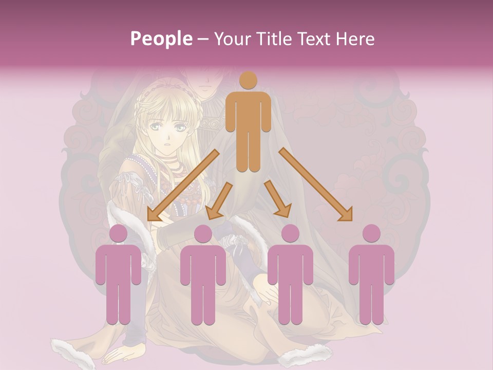 A Couple Of Anime Characters Sitting Next To Each Other PowerPoint Template