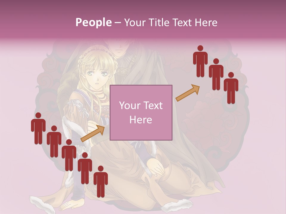 A Couple Of Anime Characters Sitting Next To Each Other PowerPoint Template