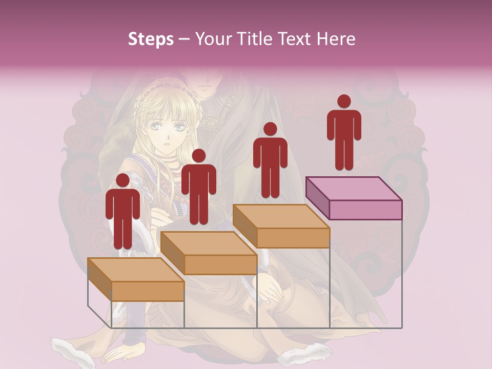 A Couple Of Anime Characters Sitting Next To Each Other PowerPoint Template