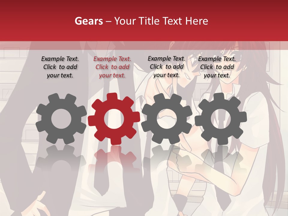 A Couple Of People Standing Next To Each Other PowerPoint Template