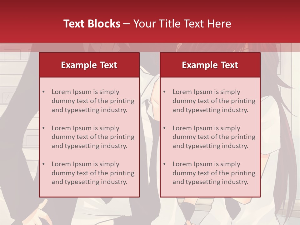 A Couple Of People Standing Next To Each Other PowerPoint Template