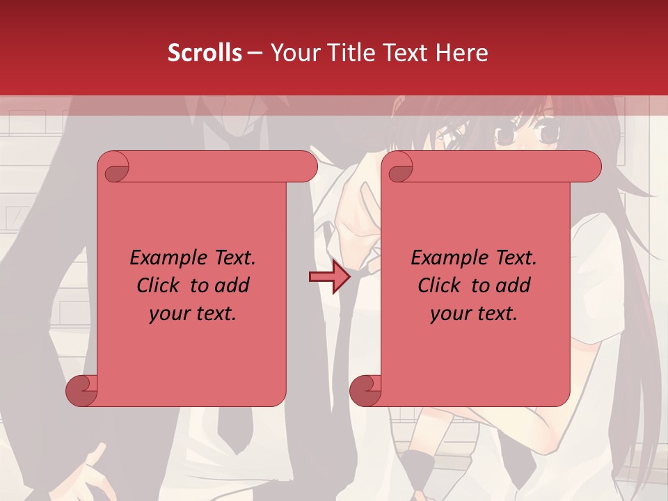 A Couple Of People Standing Next To Each Other PowerPoint Template
