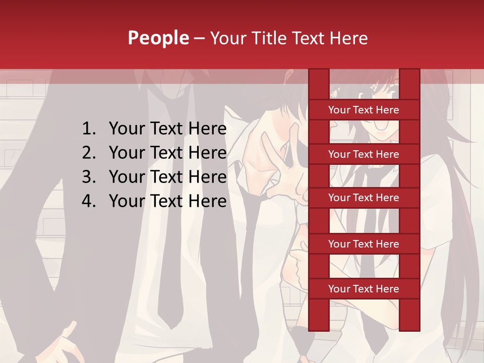 A Couple Of People Standing Next To Each Other PowerPoint Template