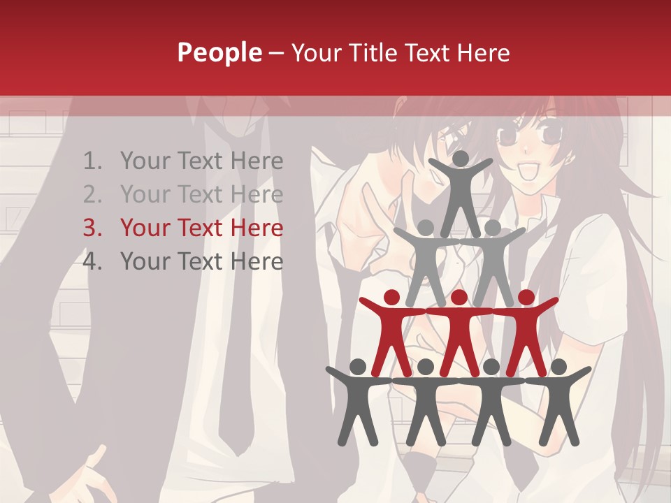 A Couple Of People Standing Next To Each Other PowerPoint Template