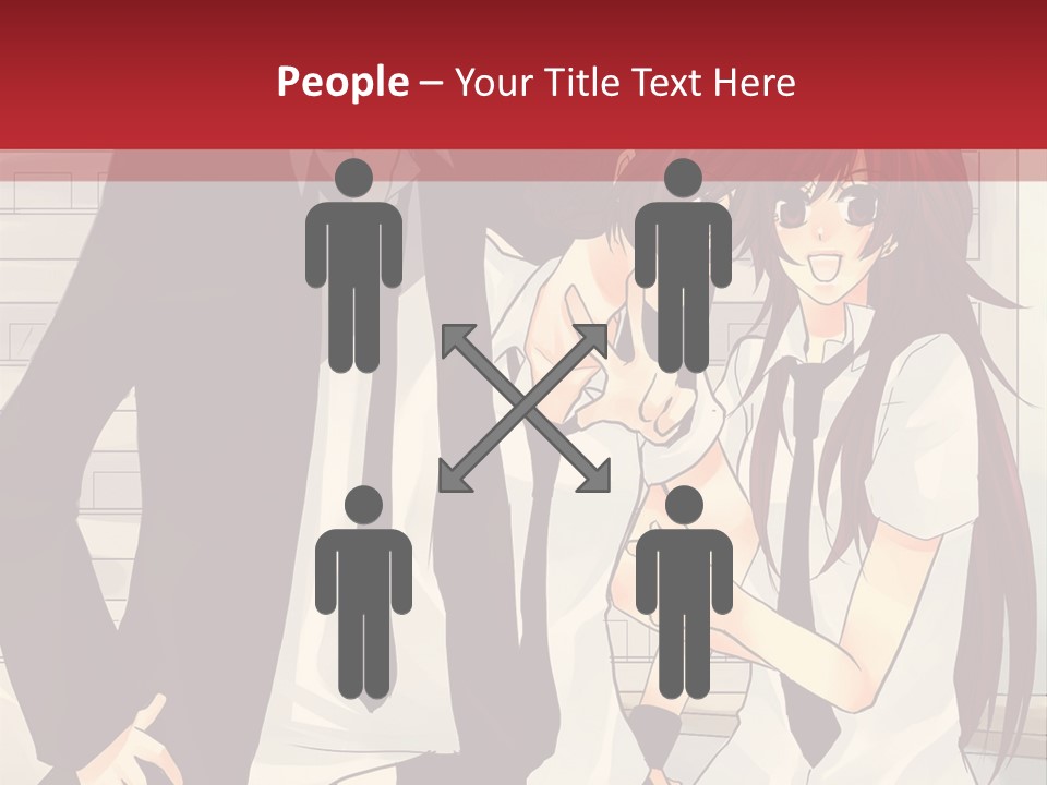 A Couple Of People Standing Next To Each Other PowerPoint Template