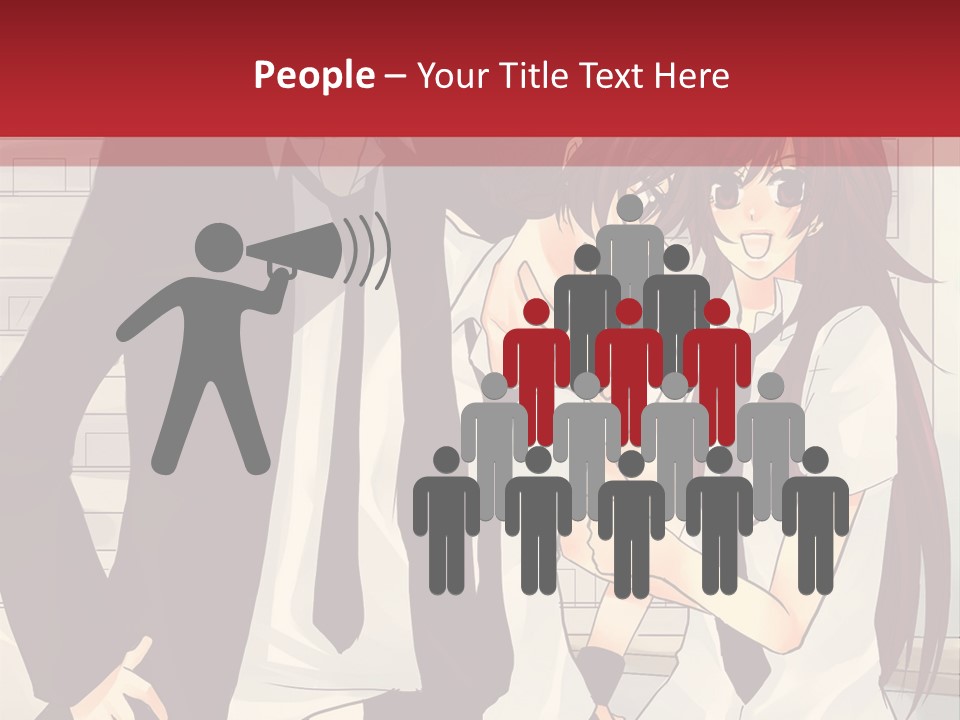 A Couple Of People Standing Next To Each Other PowerPoint Template