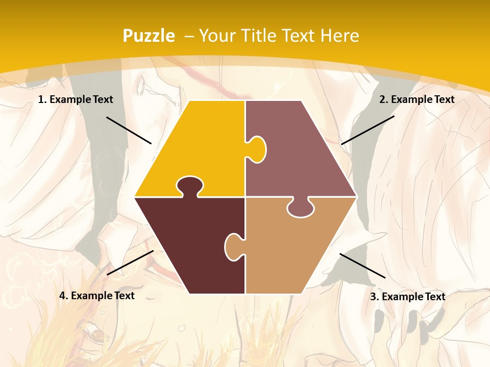 A Woman Laying On Her Stomach With A Yellow Background PowerPoint Template