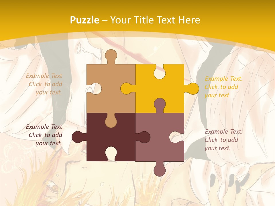 A Woman Laying On Her Stomach With A Yellow Background PowerPoint Template