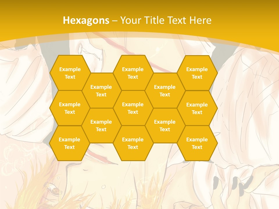 A Woman Laying On Her Stomach With A Yellow Background PowerPoint Template