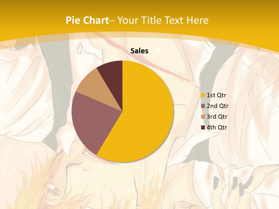 A Woman Laying On Her Stomach With A Yellow Background PowerPoint Template