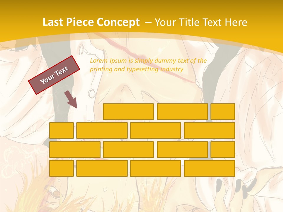 A Woman Laying On Her Stomach With A Yellow Background PowerPoint Template