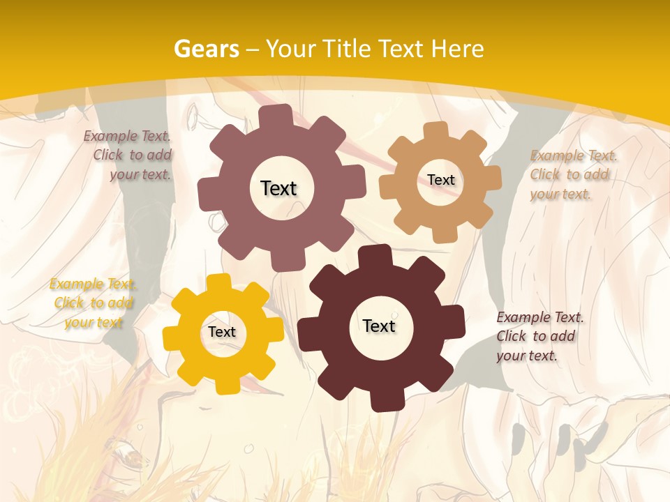 A Woman Laying On Her Stomach With A Yellow Background PowerPoint Template