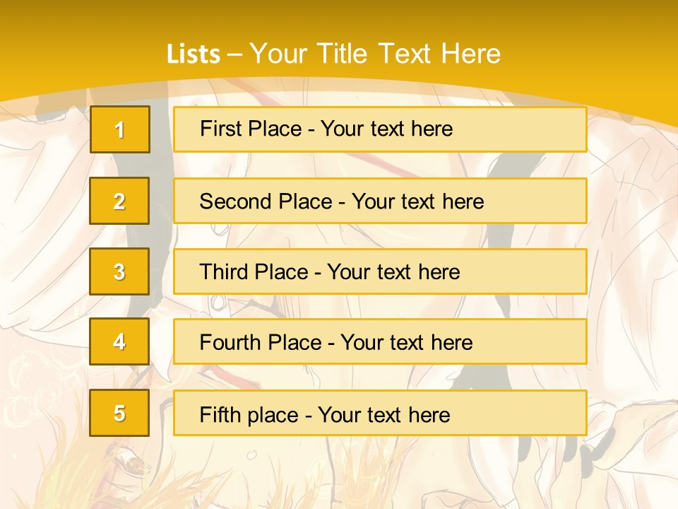 A Woman Laying On Her Stomach With A Yellow Background PowerPoint Template