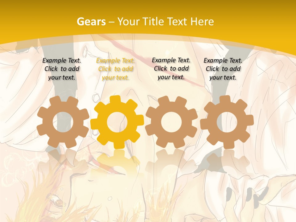 A Woman Laying On Her Stomach With A Yellow Background PowerPoint Template