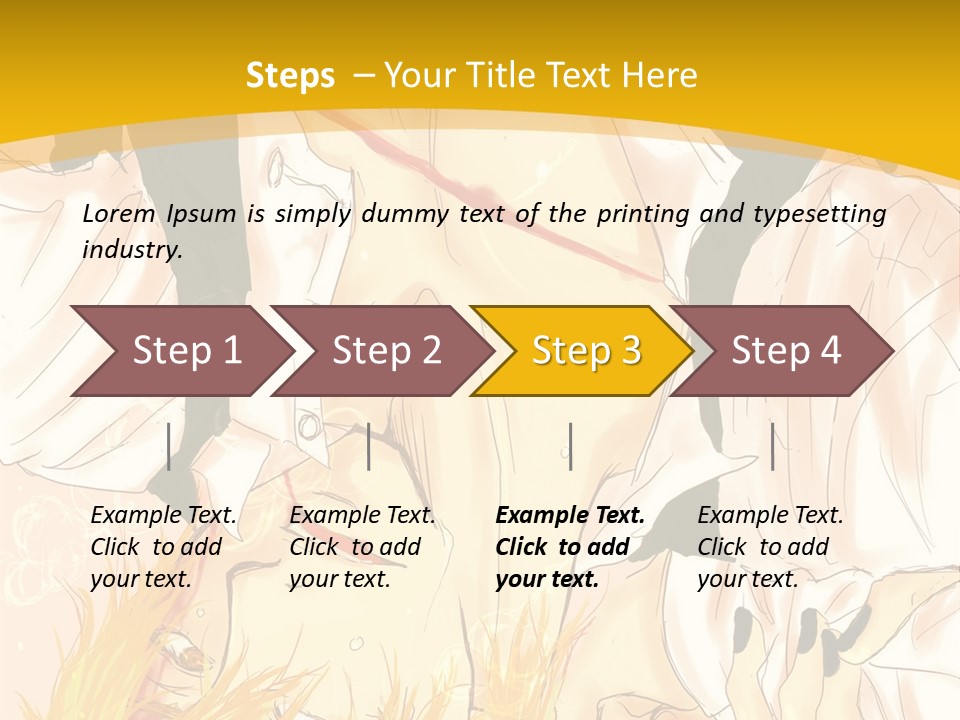 A Woman Laying On Her Stomach With A Yellow Background PowerPoint Template