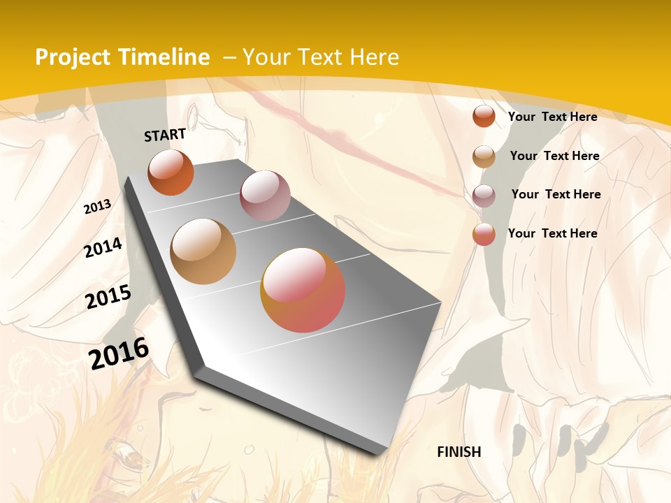 A Woman Laying On Her Stomach With A Yellow Background PowerPoint Template