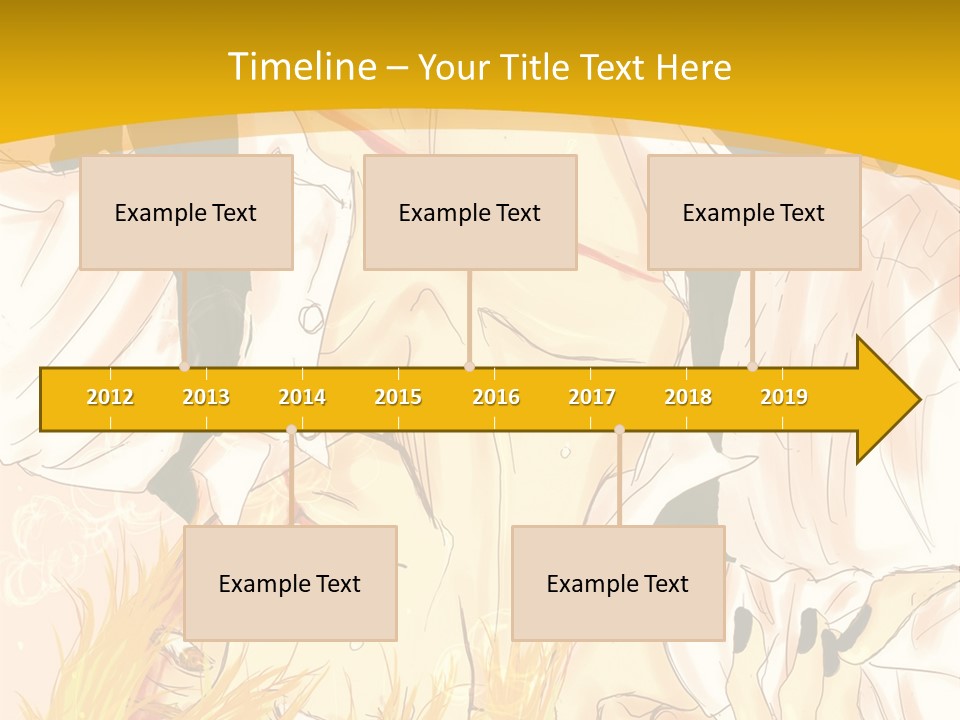 A Woman Laying On Her Stomach With A Yellow Background PowerPoint Template