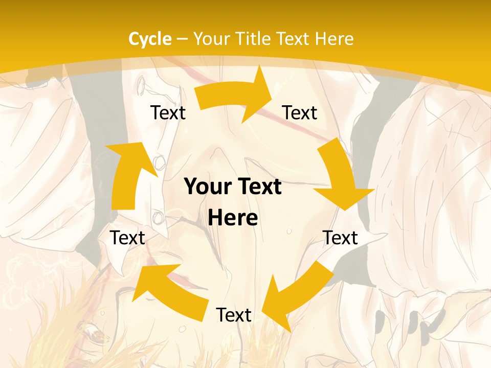 A Woman Laying On Her Stomach With A Yellow Background PowerPoint Template