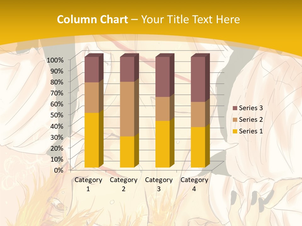 A Woman Laying On Her Stomach With A Yellow Background PowerPoint Template