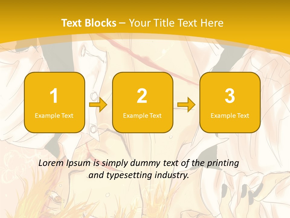 A Woman Laying On Her Stomach With A Yellow Background PowerPoint Template