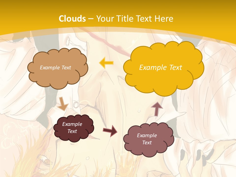 A Woman Laying On Her Stomach With A Yellow Background PowerPoint Template