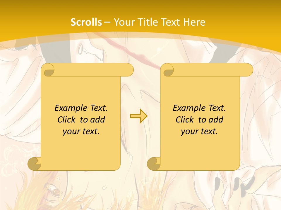 A Woman Laying On Her Stomach With A Yellow Background PowerPoint Template