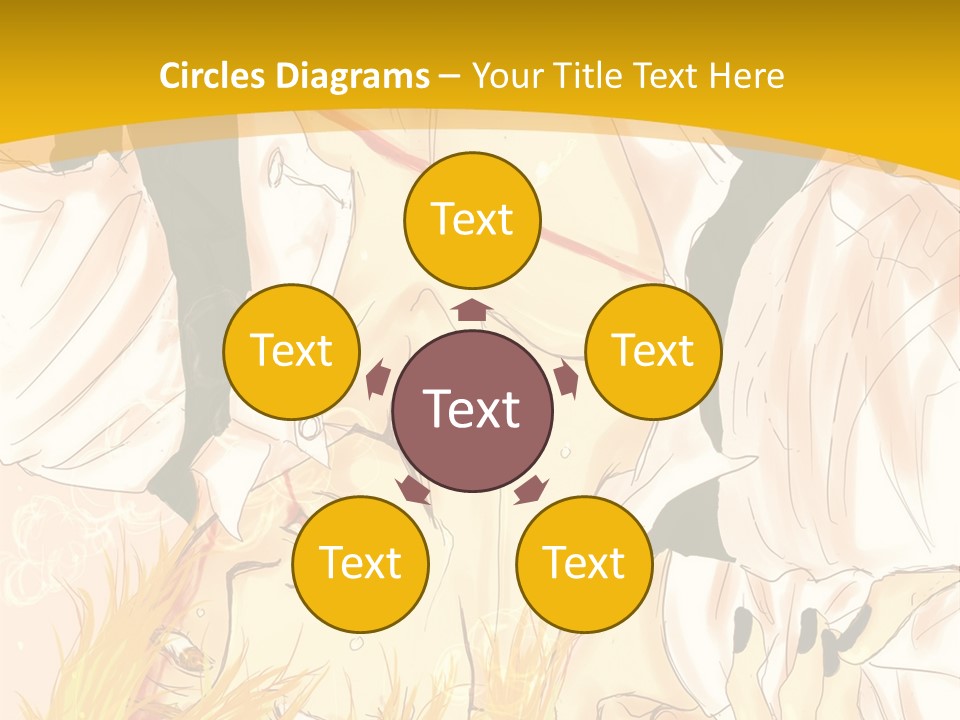 A Woman Laying On Her Stomach With A Yellow Background PowerPoint Template