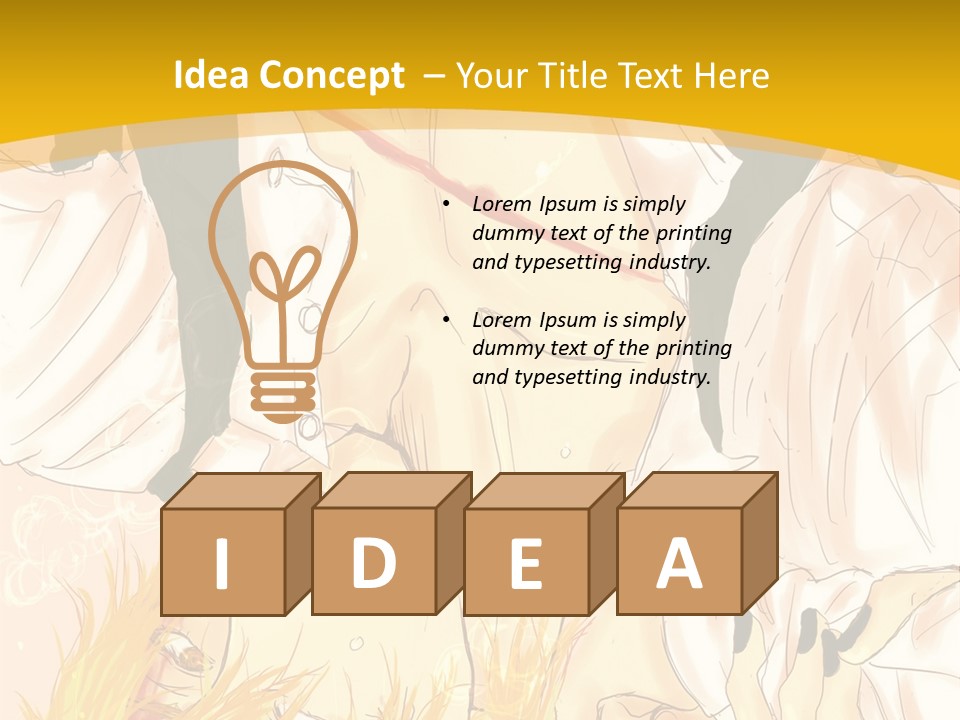 A Woman Laying On Her Stomach With A Yellow Background PowerPoint Template