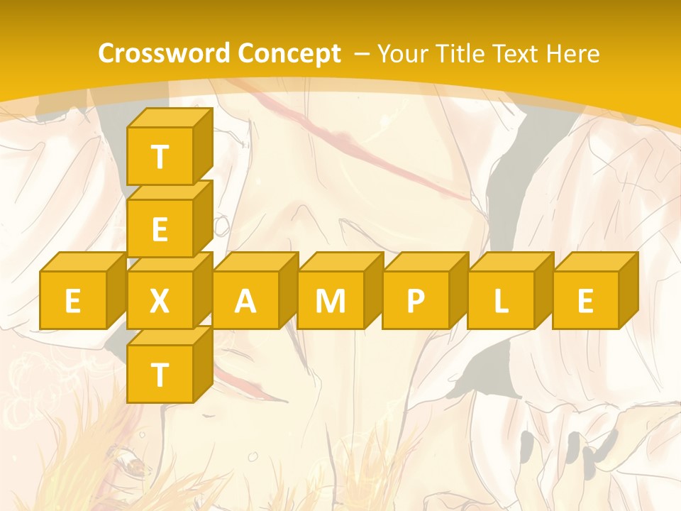 A Woman Laying On Her Stomach With A Yellow Background PowerPoint Template