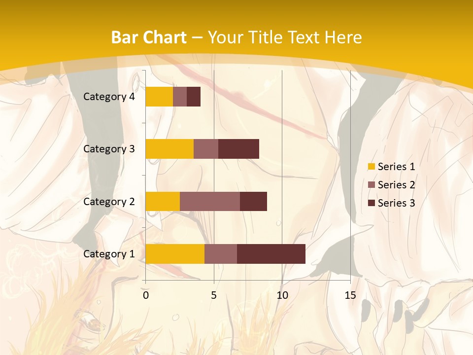 A Woman Laying On Her Stomach With A Yellow Background PowerPoint Template