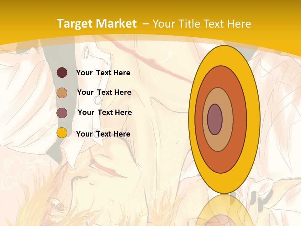 A Woman Laying On Her Stomach With A Yellow Background PowerPoint Template