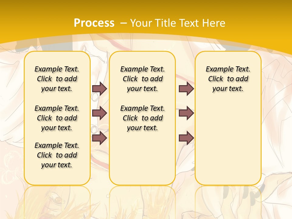 A Woman Laying On Her Stomach With A Yellow Background PowerPoint Template