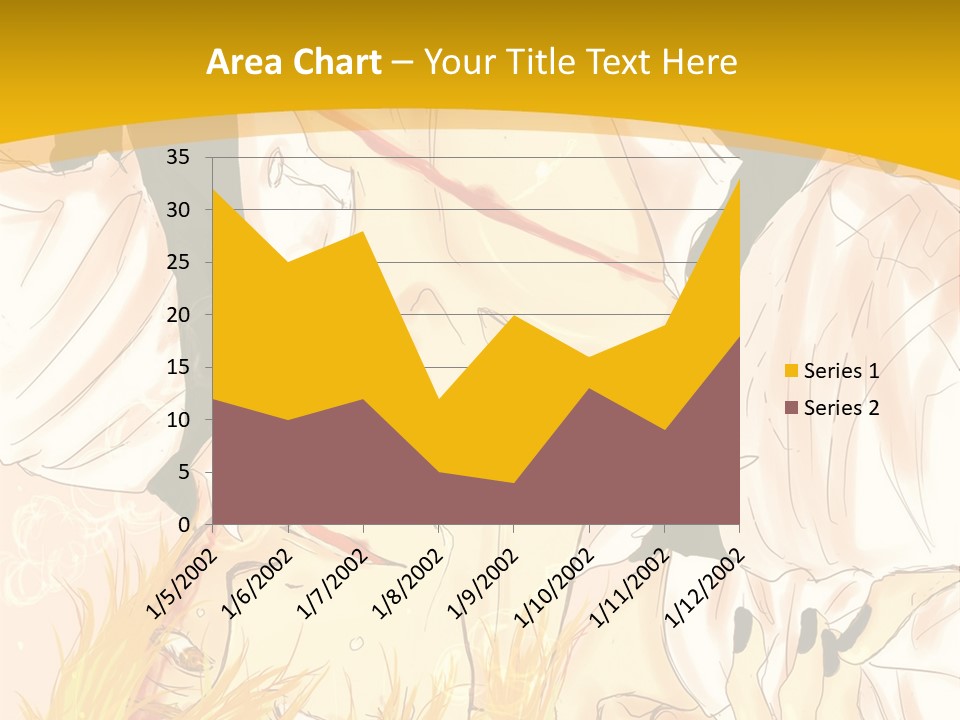 A Woman Laying On Her Stomach With A Yellow Background PowerPoint Template