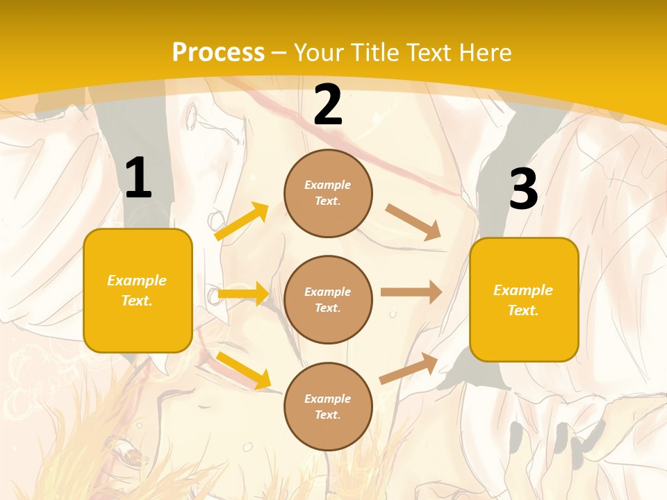 A Woman Laying On Her Stomach With A Yellow Background PowerPoint Template