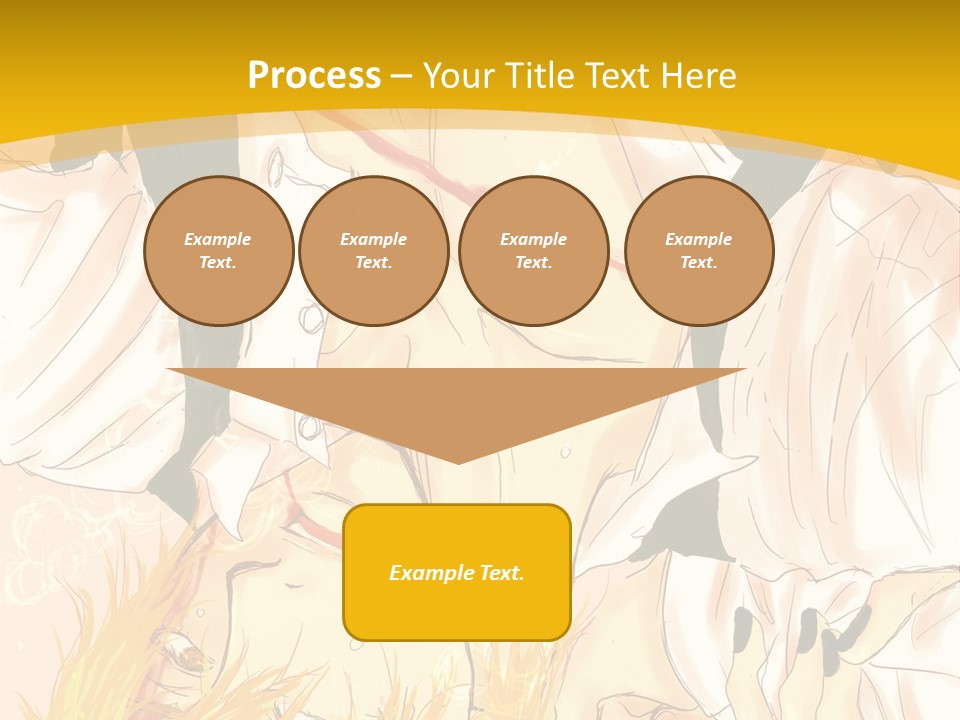 A Woman Laying On Her Stomach With A Yellow Background PowerPoint Template