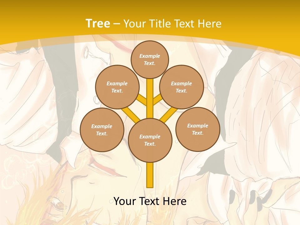 A Woman Laying On Her Stomach With A Yellow Background PowerPoint Template