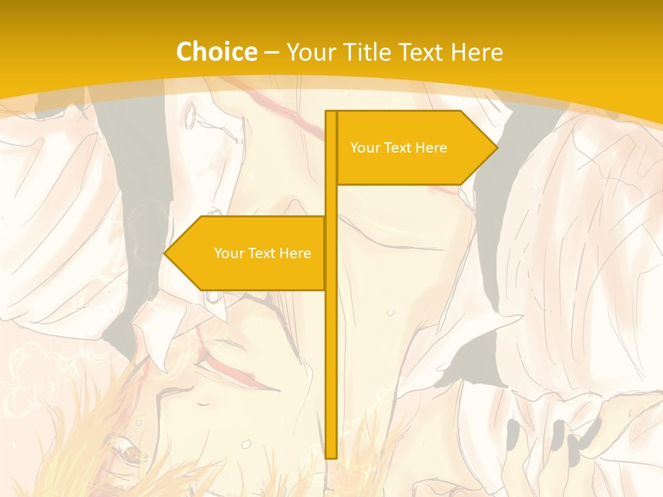 A Woman Laying On Her Stomach With A Yellow Background PowerPoint Template