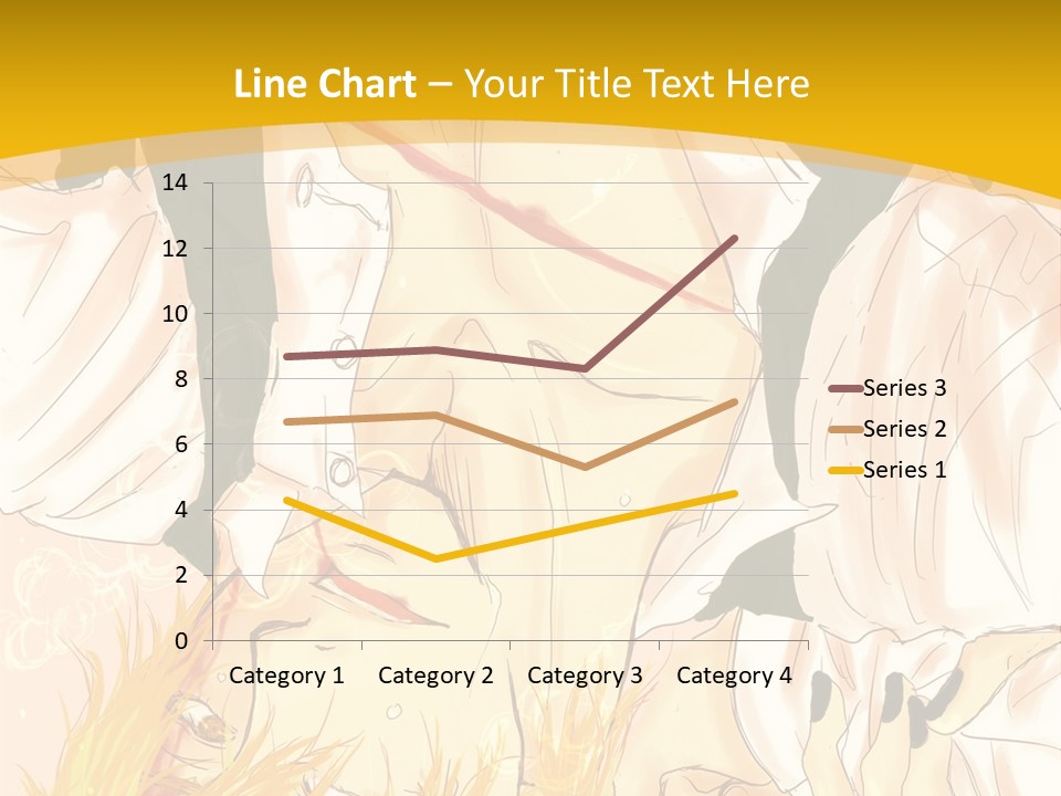 A Woman Laying On Her Stomach With A Yellow Background PowerPoint Template