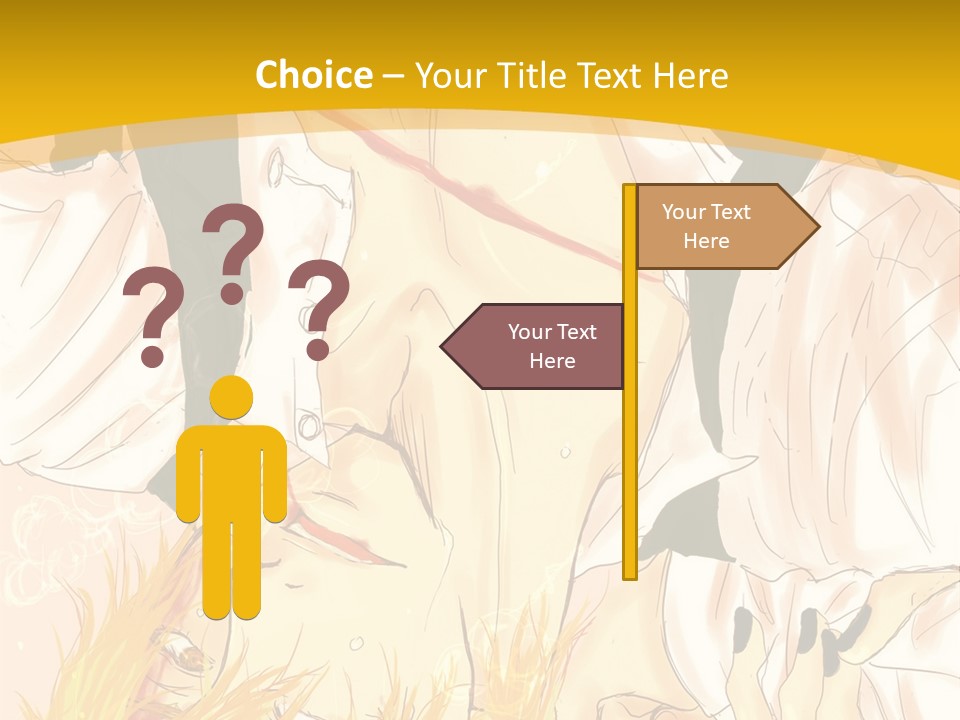 A Woman Laying On Her Stomach With A Yellow Background PowerPoint Template