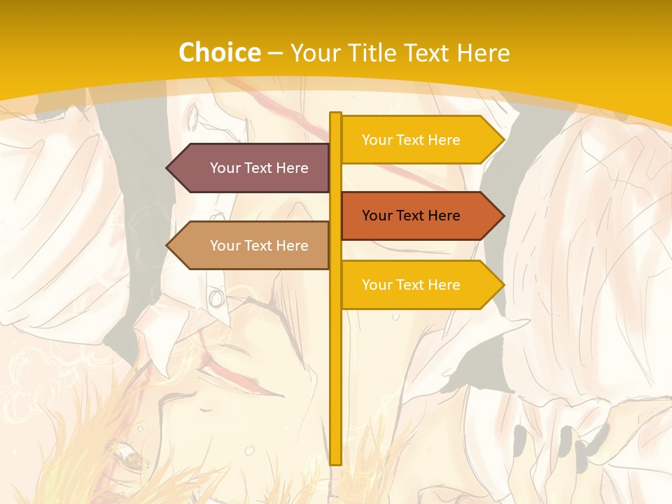 A Woman Laying On Her Stomach With A Yellow Background PowerPoint Template