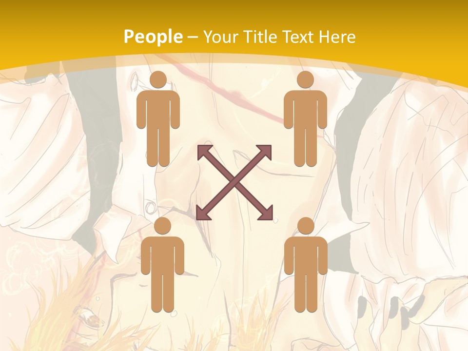 A Woman Laying On Her Stomach With A Yellow Background PowerPoint Template