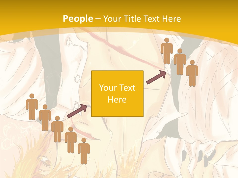 A Woman Laying On Her Stomach With A Yellow Background PowerPoint Template