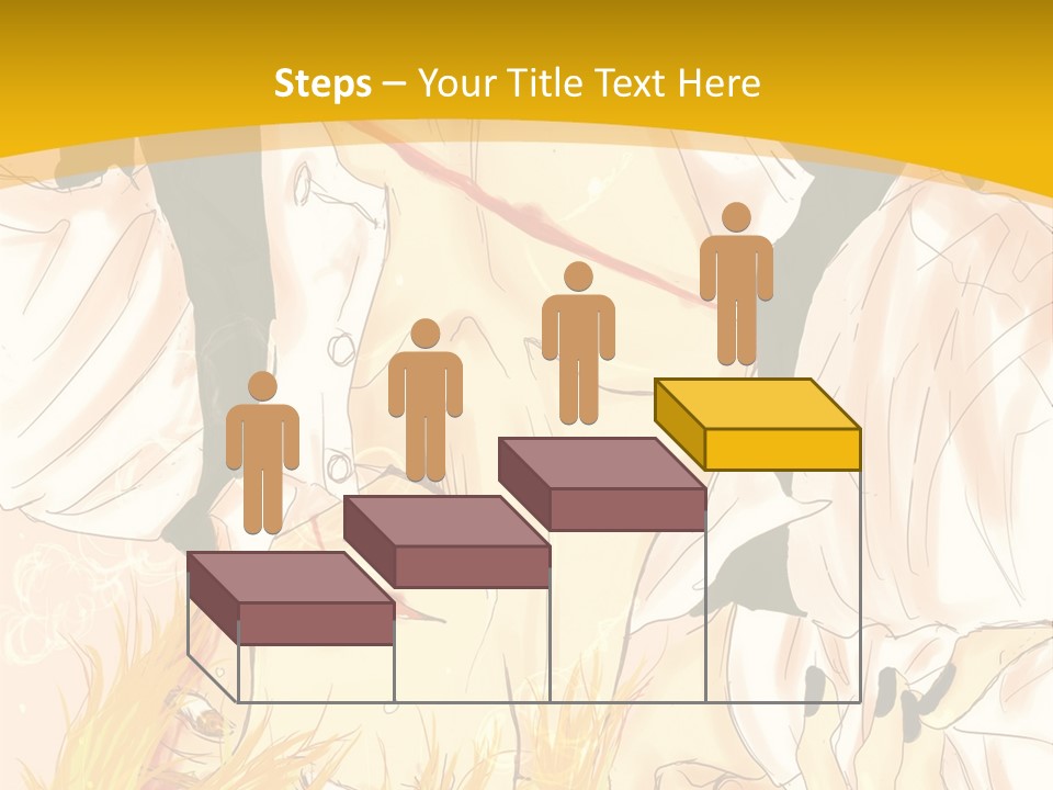 A Woman Laying On Her Stomach With A Yellow Background PowerPoint Template