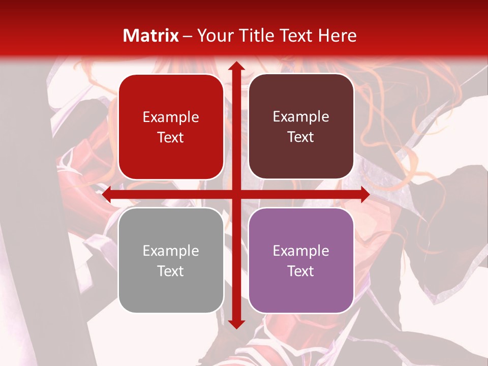 A Woman With Red Hair Is Holding An Umbrella PowerPoint Template