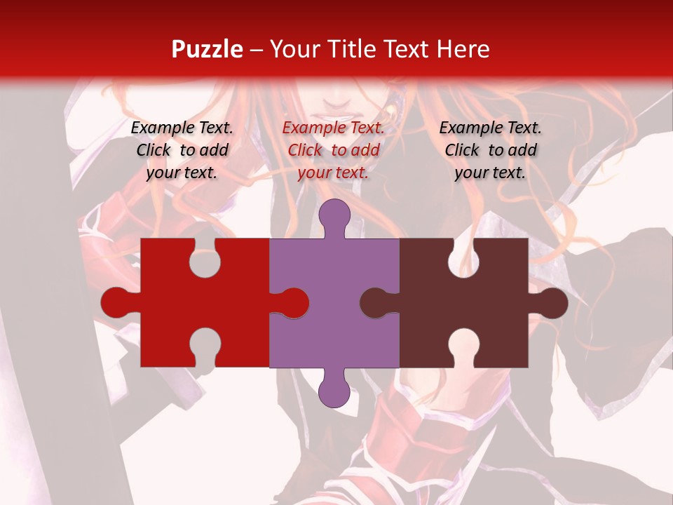 A Woman With Red Hair Is Holding An Umbrella PowerPoint Template