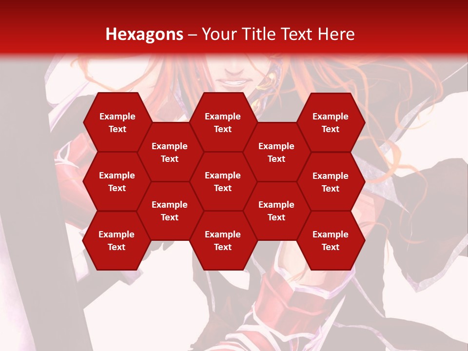 A Woman With Red Hair Is Holding An Umbrella PowerPoint Template