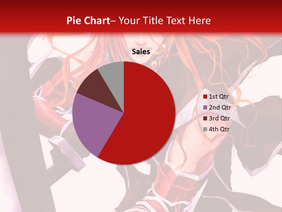 A Woman With Red Hair Is Holding An Umbrella PowerPoint Template