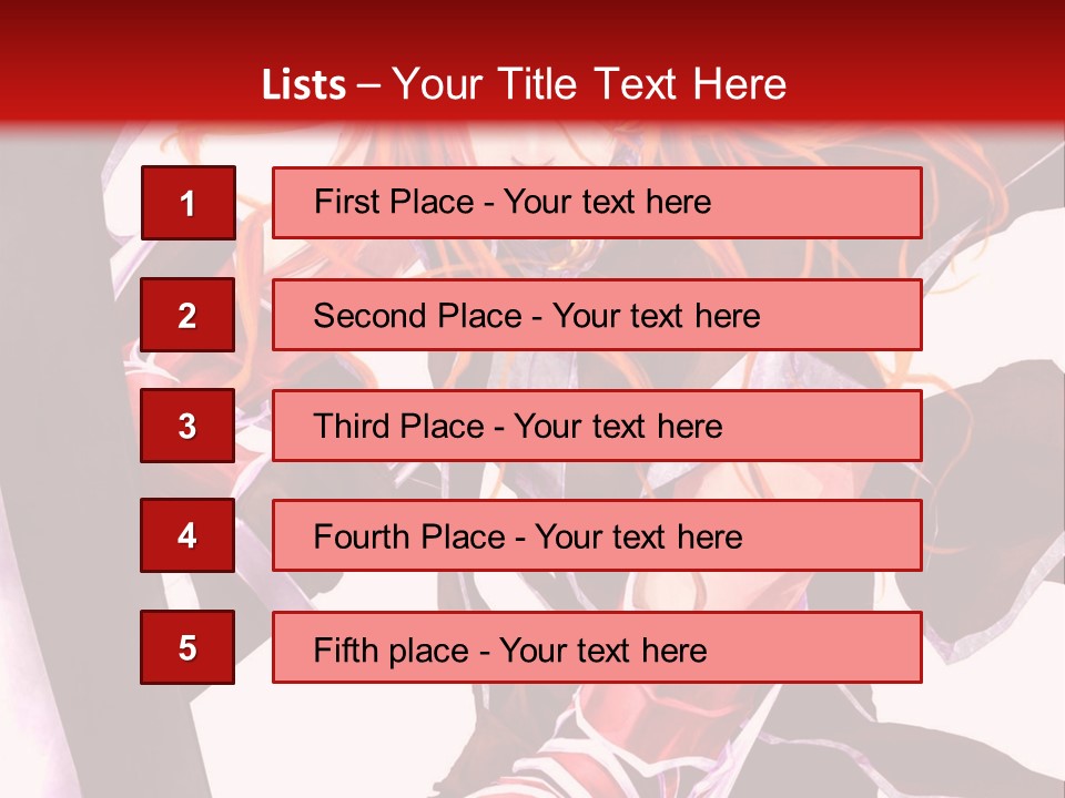 A Woman With Red Hair Is Holding An Umbrella PowerPoint Template
