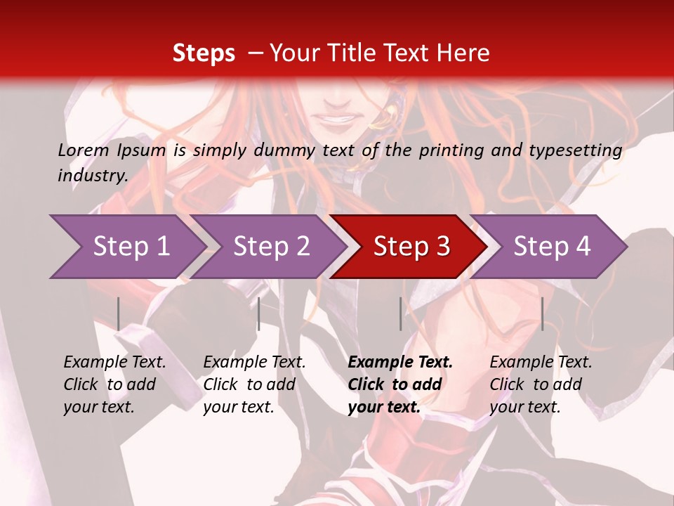 A Woman With Red Hair Is Holding An Umbrella PowerPoint Template